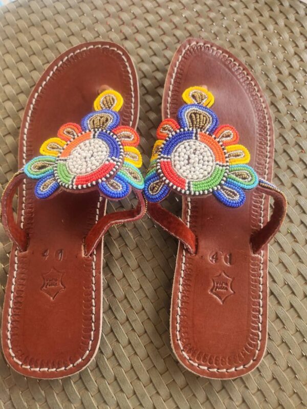 1000046425 Kenyan Maasai Leather Sandals