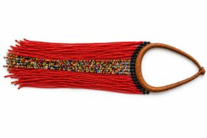 Beaded & Leather Fringe Statement Necklace