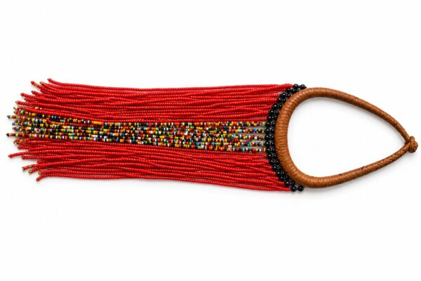 Beaded & Leather Fringe Statement Necklace